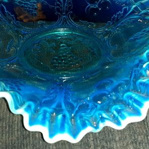 Vintage Fenton Opalescent Decorative Bowl